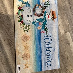 Snowman rug 18x30
